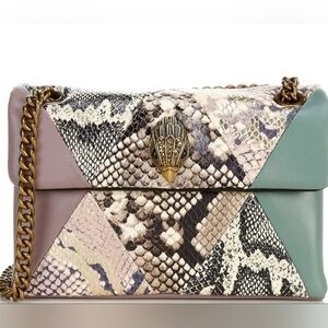 Kurt Geiger LondonLeather Mini Kensington Multi Print Chai Multicolor Snakeskin